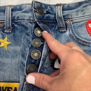 Free People Shorts - Free people Uptown Short with custom patchwork Free People Shorts - Free people Uptown Short with custom patchwork
